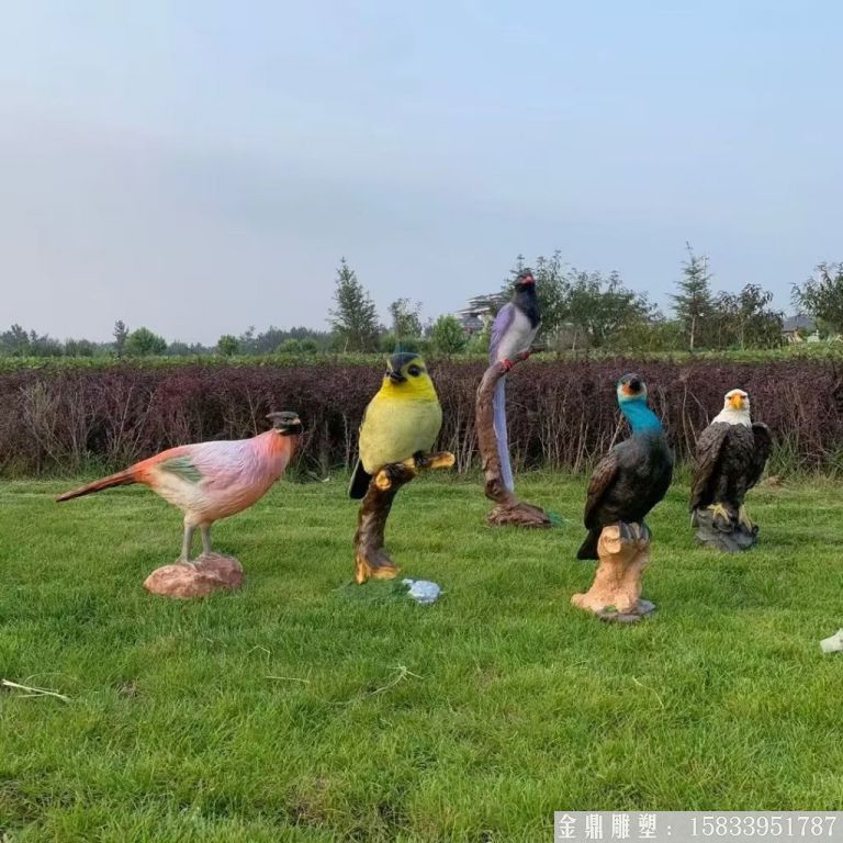 玻璃鋼鳥雕塑，各種鳥雕塑2